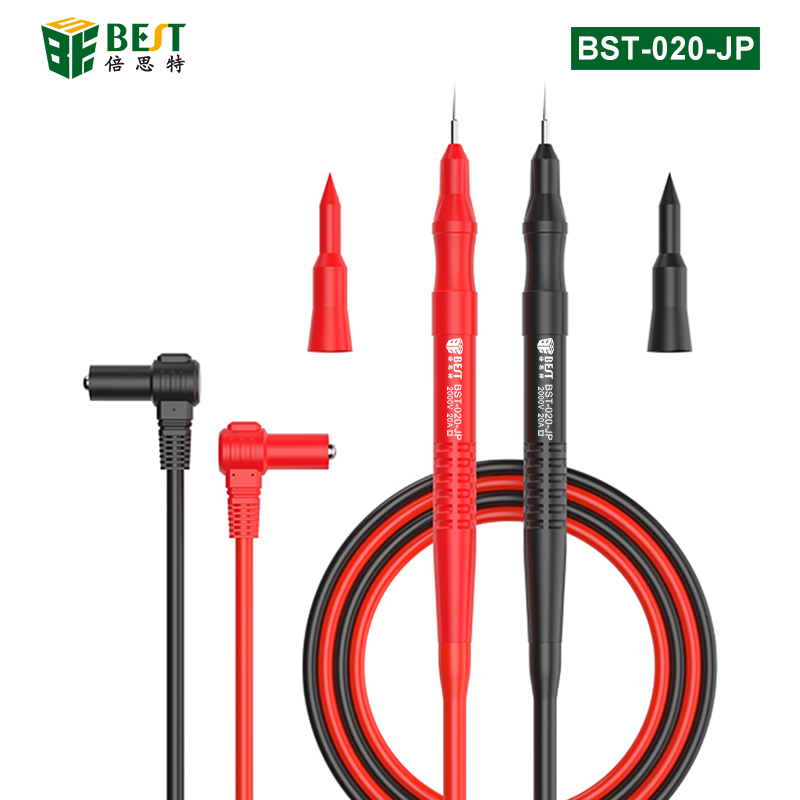 BST-020-JP 超導細尖表筆 萬用表表筆線 特尖鋼針 防燙防凍硅膠線 2000V20A大電流